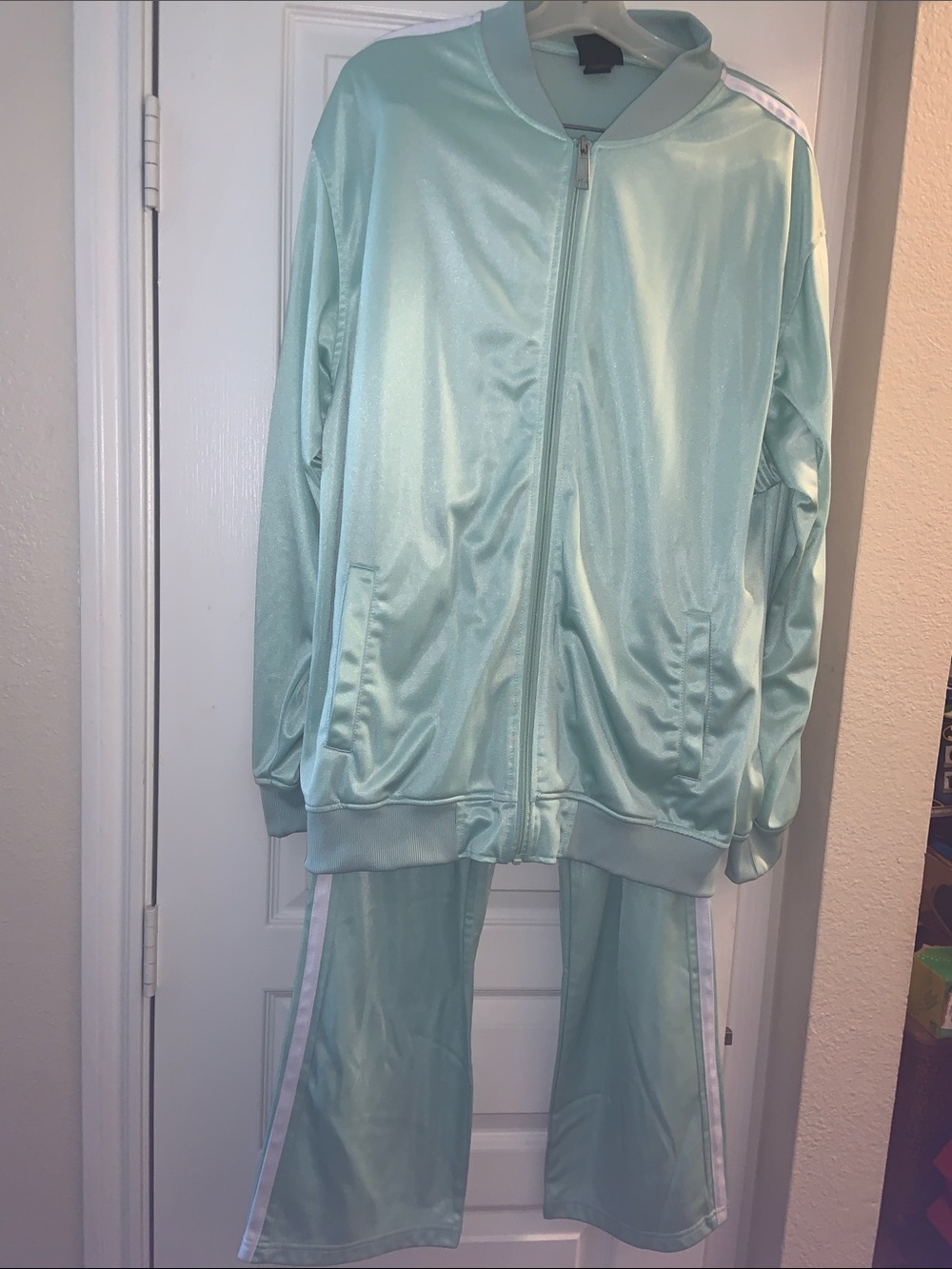 Light Mint Track Jacket & Jogger Set - Women's